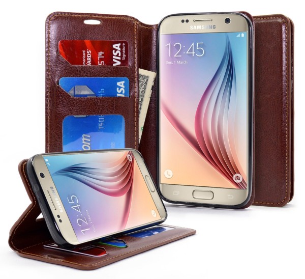 Galaxy S7 Fold Wallet Brown